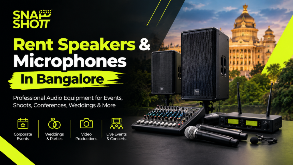 Rent Speakers & Microphones In Bangalore for Events, Shoots & Productions